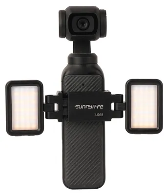 Image de Éclairage d'appoint tricolore à intensité variable pour DJI Osmo Pocket 4 / 3 - Accessoire pour caméra noir