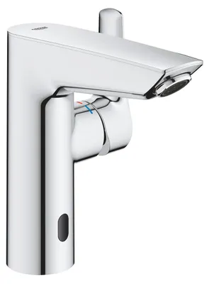 Immagine prodotto di Grohe Eurosmart Mitigeur monocommandé pour lavabo, M-Size, saillie 122mm, vidage Push-Open, déclenchement sans contact, alimentation par pile, 23975003, 23975003