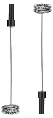 Milchaufschäumer, aufladbar, 2 Ersatzschneebesen, ABS, Silber