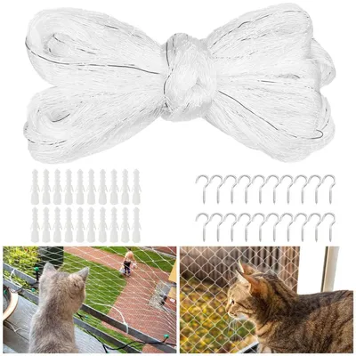 Image de Solidchoice - Balcon pour chats de 4x3 mètres, avec matériel de fixation inclus