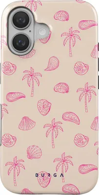 Immagine prodotto di Burga, Custodia per iPhone 16 Plus MagSafe resistente agli urti modello Beach Please, Rosa
