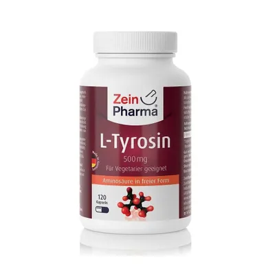 Obrázek produktu pro Zein Pharma l-tyrosin, 500 mg, 120 kapslí 13768