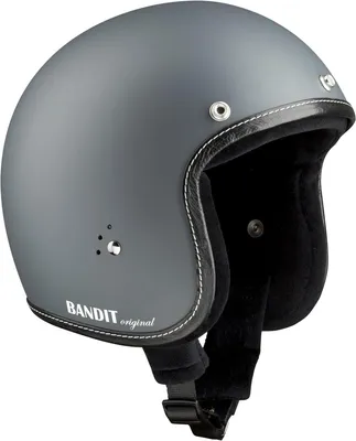 Produktbild von BANDIT Jet Premium Offene Motorradhelm in Mattgrau mit Visier