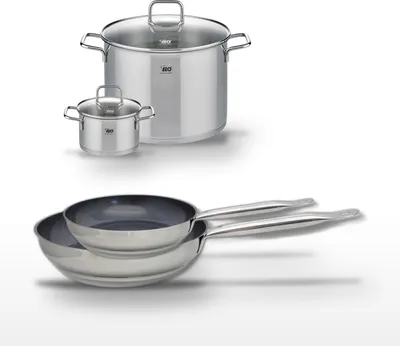 Image de Lot Poêles 24/28 cm Elo Profi Therm Platinum et Faitouts 16/26 cm