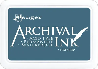 Produktbild von Ranger Archival Ink Stempelkissen - Feinkontur/Wasserfest Seafarer / See Blau