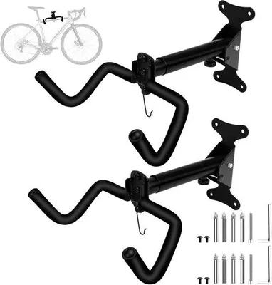 Produktbild von Fahrradwandhalter - Ständer und verstellbar - 360° Rotate - Bis 22 kg - Platzsparendes Faltdesign - Geeignet für alle Fahrradtypen