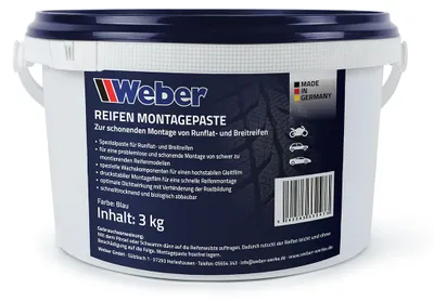 Produktbild von Reifen Montagepaste blau 3 kg - Reifenmontierpaste für Runflat-Reifen