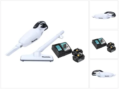 Produktbild von Makita DCL 181 FRGW Akku Staubsauger 18 V Weiß + 2x Akku 6,0 Ah + Ladegerät