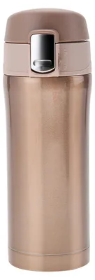 Produktbild von Edelstahl-Vakuum-Thermoskanne, isolierte Wasserflasche, Reisebecher, Kaffee-/Teetasse, 350 ml (Golden)