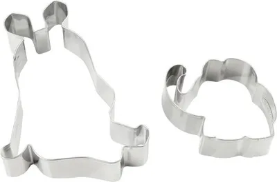 Produktbild von Dr. Oetker Ausstecher- Set "Maus & Elefant" DieMaus, Maus & Elefant Motive, Ausstecherformen aus hochwertigen Edelstahl, langlebige Ausstecher (Farbe: Silber), Menge: 1x 2er Set