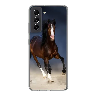 Produktbild von MuchoWow® Handyhülle Schutzhülle Hülle für Samsung Galaxy S21 FE Pferde - Tiere - Sand Silikon Softcase Handy Hülle - Mobiltelefonhülle
