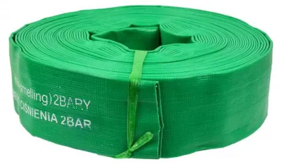 Produktbild von BSD Industrieschlauch, Bauschlauch, Feuerwehrschlauch, Wasserschlauch, PVC Flachschlauch Geruchlos - 20m 2” - 2bar