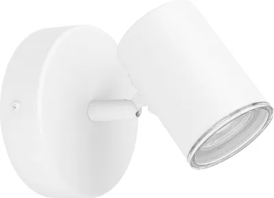 Produktbild von EGLO Spot Wandlampe Consuma 1, Leselampe mit flexiblem Stahler, Wandleuchte für Wohnzimmer und Badezimmer, Wandstrahler aus Stahl in Weiß, GU10 , IP44