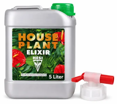 Produktbild von HESI House Plant Elixir 5 Liter + HESI Auslasshahn | Zimmerpflanzen-Grow-Dünger
