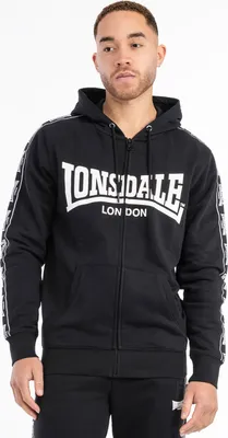 Immagine prodotto di Giacca da uomo con cappuccio e zip regular fit BIGTON Nero/Bianco M Lonsdale