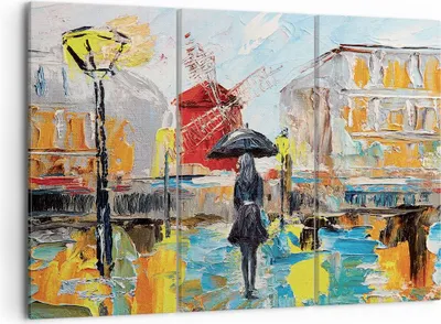 Produktbild von Bild auf Leinwand - Leinwandbild - 3 Teile - Frau Bild Öl - 105x70cm - Wand Bild - Wanddeko - Wandbilder - Leinwanddruck - Bilder - Wanddekoration - Leinwand bilder - Wandbild - CE105x70-4974