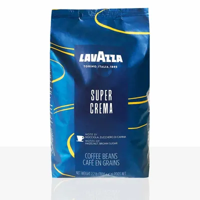 Produktbild von Lavazza Super Crema Blue ganze Bohnen 1 Kg.