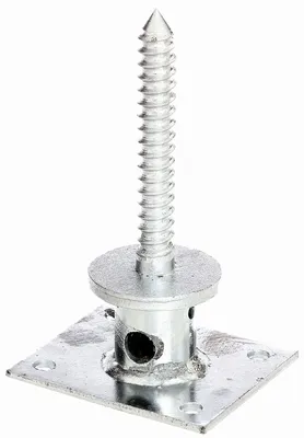 Produktbild von Alberts Pfostenträger für verdeckte Holzbefestigung zum Aufschrauben feuerverzinkt Länge Schraube 140 mm