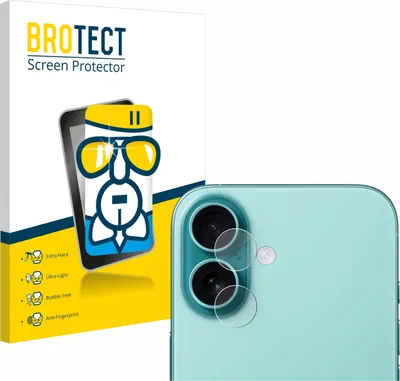 Produktbild von BROTECT Schutzglas für Apple iPhone 16 Plus (NUR Kameraschutz) Schutzfolie Panzer Folie Glas Display Schutz klar