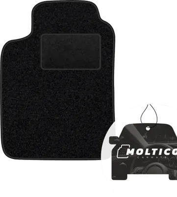 Produktbild von moto-MOLTICO Fahrer Fußmatte Auto Velours Fahrerseite Autoteppiche Schwarz Fahrermatte 1-teilig passend für Renault Megane I 1995-2002