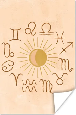 Produktbild von MuchoWow® Poster Konstellation - Böhmisch - Spiritualität - Abstrakt 60x90 cm - Wanddekoration