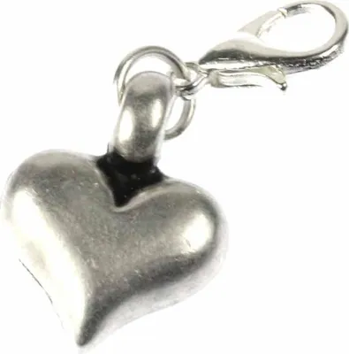 Produktbild von Herz Charm Anhänger Bettelarmband Miniblings Valentinstag Liebe Love silber