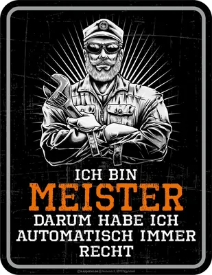 Produktbild von Schrauber - Fun-Schilder - Meister