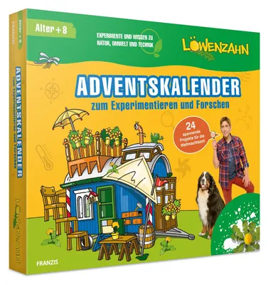 Produktbild von 67165 Löwenzahn Adventskalender zum Experimentieren und Forschen 24 spannende Projekte für die Weihnachtszeit für Kinder ab 8 Jahren Experimente und Wissen