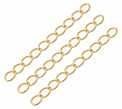 Metall-Twist-Kette, 100 Stränge, 5,5x3,5 mm, Gold Neu