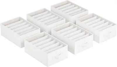 Produktbild von Famanu Organizer Set 6er – Faltbare Aufbewahrungsboxen für Kleidung