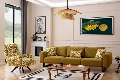 Produktbild von Luxus Sofagarnitur 4 + 1 Sitzer Set Designer Sofa Textil Polster Couchen