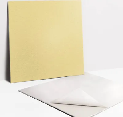 Produktbild von Fliesenaufkleber Set - 9 Stück Selbstklebende PVC Fliesen-Designs - Für Bad und Küche 30 x 30 - Gelb