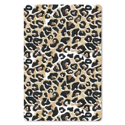 Produktbild von MuchoWow® Mauspad Mousepad Pantherdruck - Aquarellfarbe - Braun - Schwarz 40x60 cm - Mousepads - Maus Mat - Pad - Mausunterlage - Schreibtisch Accesoire