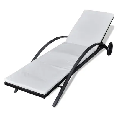 Zdjęcie produktu dla VidaXL 42495, Lounge, Obite siedzisko, Technorattan, Stal, Kremowy, Biały, 50 cm, 3 cm