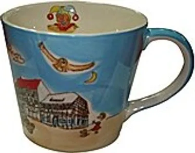 Produktbild von Handbemalte Tasse 430 ml, Höhe 9 cm, Ø 10 cm, spülmaschinen- & mikrowellengeeignet