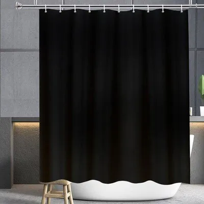 Obrázok produktu pre Famanu záves do sprchy, vodeodolný - čierna farba - 180x220 cm