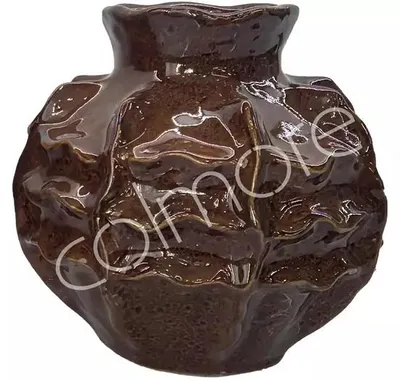 Productafbeelding van Vase FINN, keramiek, Ø21x20cm, bruin