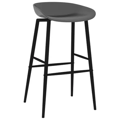 Image de vidaXL Tabouret de bar 4 pcs gris