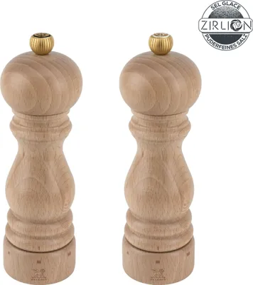 Produktbild von PEUGEOT Mühlenset PARIS 18cm Pfeffermühle Salzmühle Buchenholz Zirkonia-Mahlwerk