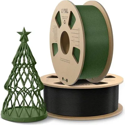 Zdjęcie produktu dla Filament do druku 3D 175 mm do szybkiego drukowania – czarny materiał – wysoka dokładność wymiarowa +/- 0,02 mm – szpula 11 kg – 2 sztuki