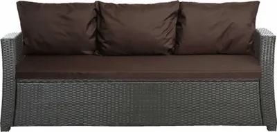 Produktbild von Poduszka na sofę ogrodową brązowa, siedzisko 160x60x7 + oparcie 3szt 56x50| poduszka na sofę rattanową| zestaw poduszkek zewnętrznych