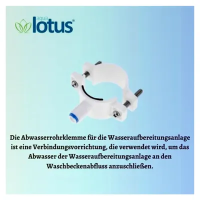 Produktbild von Abwasser-Ablaufklemme für Umkehrosmose, 40 mm Abfluss x 1/4 Zoll Wasserschlauchverbinder
