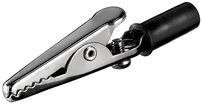 Produktbild von goobay Krokodilklemme mit Schraube schwarz 55 mm (Bulk)