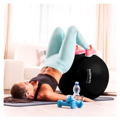 Produktbild von Schwarzer Gymnastikball Sitzball Yogaball Bürostuhl Fitnessball, 65 cm