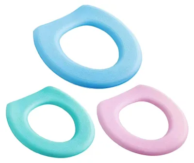 Produktbild von 3 x WC-Sitzkissen, wasserdicht, aus EVA, waschbar, warm, weich und dick, wiederverwendbar, für das Badezimmer