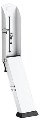 Produktbild von INF Bohrloser Edelstahl-Türstopper, Fußkippfix 17cmx23cmx4.3cm für Türen Weiß