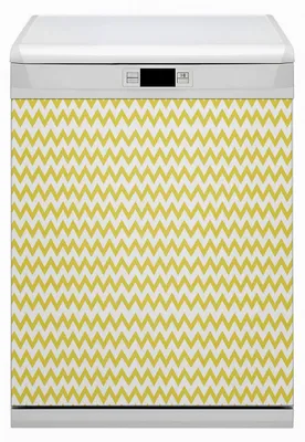 Produktbild von Magnete  Dekorative Magnet Folie für Geschirrspüler 60x70 cm Küche  - Gelbe Zickzack