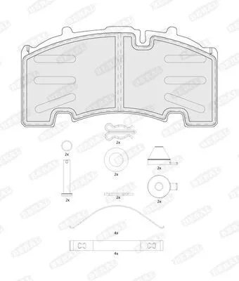 Produktbild von BERAL Bremsbeläge Satz Bremsklötze BCV29264TK
