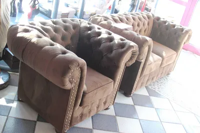 Produktbild von Chesterfield Sofa Textil Sofagarnitur Designer Polster Sitz Couch 3+2+1 2017-29