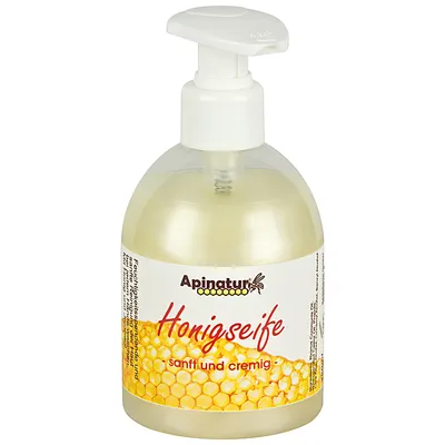 Produktbild von Apinatur Handseife Honigseife flüssig, 250ml Seifenspender Honigduft